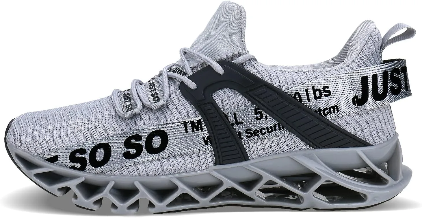 WONESION Mens Breathable Walking Tennis Running Shoes Blade Fashion Sneakers