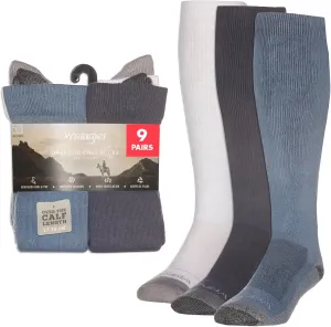 Wrangler Ryder Western Cowboy Boot Socks for Men - Over Calf, Cushioned Sole, Moisture-Wicking, Durable Design