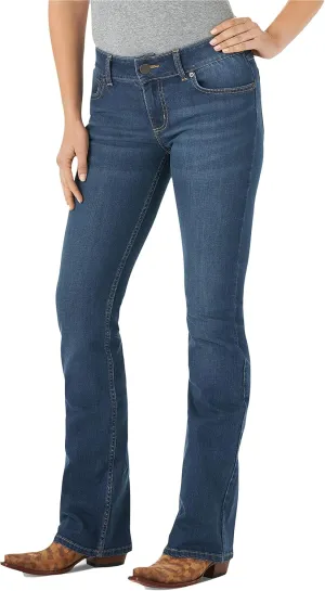 Wrangler Womens Western Mid Rise Stretch Boot Cut Jean