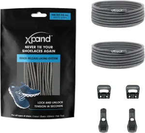 Xpand No Tie Elastic Boot Laces. Heavy Duty Round Shoelaces. Ultra Durable for Hiking, Triathletes and Crossfit