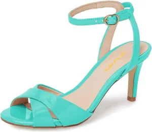 XYD Women Chic Cross Strap Slingback Ankle Strap High Heel Patent Buckle Sandal Pump Shoes