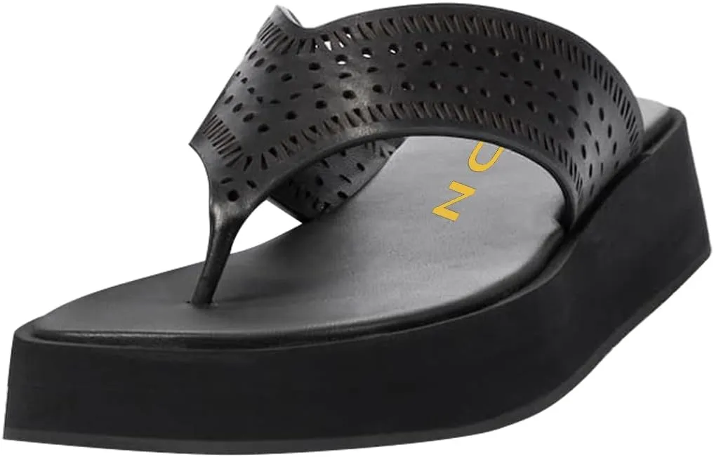 YDN Women Dressy Platform Mules Square Open Toe Slippers Cutout Flat Flip Flop Chunky Low Heels Shoes Party Daily Size 4-15 US