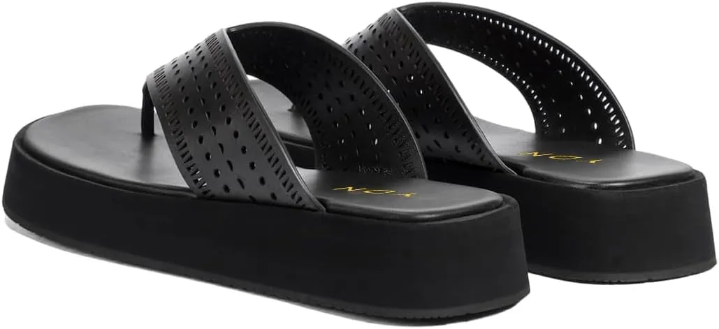 YDN Women Dressy Platform Mules Square Open Toe Slippers Cutout Flat Flip Flop Chunky Low Heels Shoes Party Daily Size 4-15 US