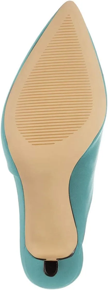 YDN Women Retro Pointy Toe Half D'Orsay Spike Heel Mules Cutout Outside Slip On Slide Sandal Slippers