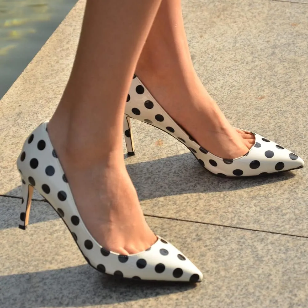 YDN Women's Chic Pointed Closed Toe Mid Heel Pumps Slip on Stiletto Slide Dress Shoe for Party Prom Size 4-15 US