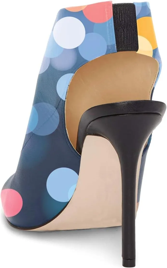 YDN Women's Chic Slingback Peep Toe Stiletto High Heel Sandals Ankle Boots Cutout Party Office Shoe Size 4-15 US