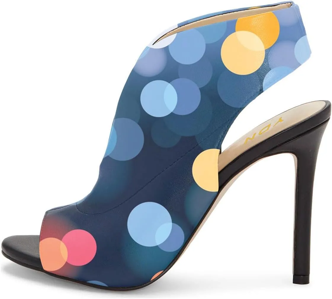 YDN Women's Chic Slingback Peep Toe Stiletto High Heel Sandals Ankle Boots Cutout Party Office Shoe Size 4-15 US