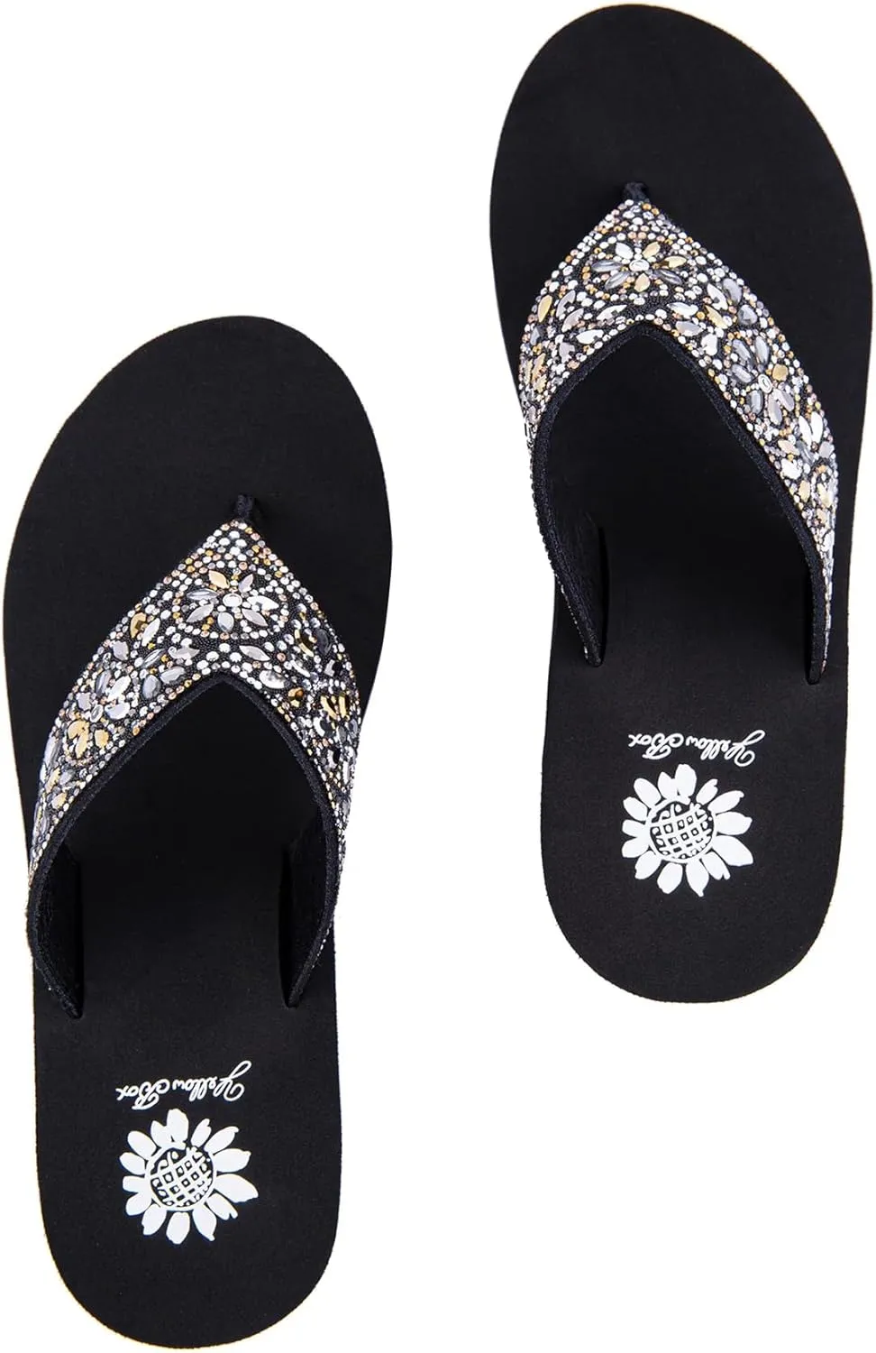 Yellow Box Women's Enola Wedge Sandal, Round Toe, Medium-High 2.5 Inch Heel, 0.75 Inch Platform Comfortable Flip-Flop