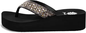 Yellow Box Women's Riddle Flatform Sandal, Round Toe, 1.75 Inch Heel, 1 Inch Platform, Comfortable Flip-Flop
