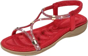 Yoga Mat Comfortable Flat Sandal for Women Comfortable Water-Resistant Shoes Comfortable Walking Flat Sandals