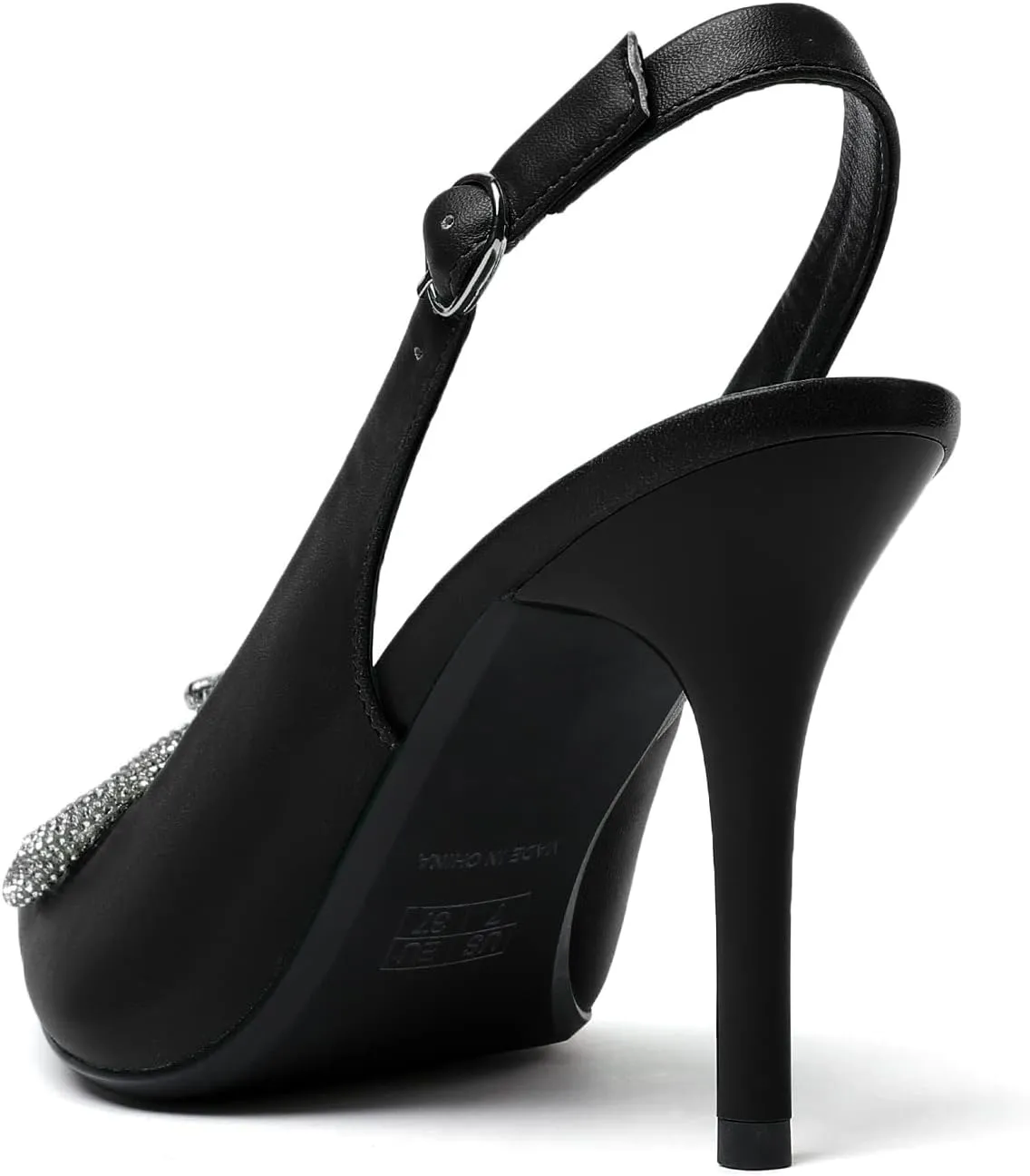 Zamikoo Women's High Heel Slingback Pumps Pointed Toe Ankle Strap Stiletto Heels Comfort Chic Heeled Shoes for Party Evening Dresss