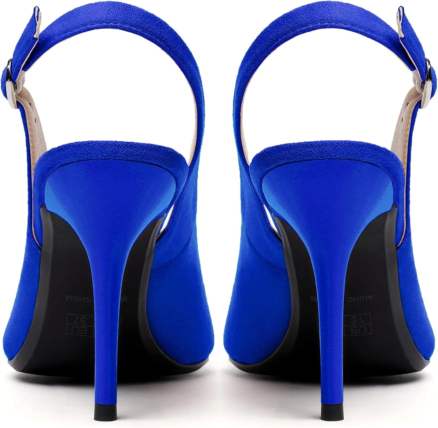 Zamikoo Women's High Heel Slingback Pumps Pointed Toe Ankle Strap Stiletto Heels Comfort Chic Heeled Shoes for Party Evening Dresss