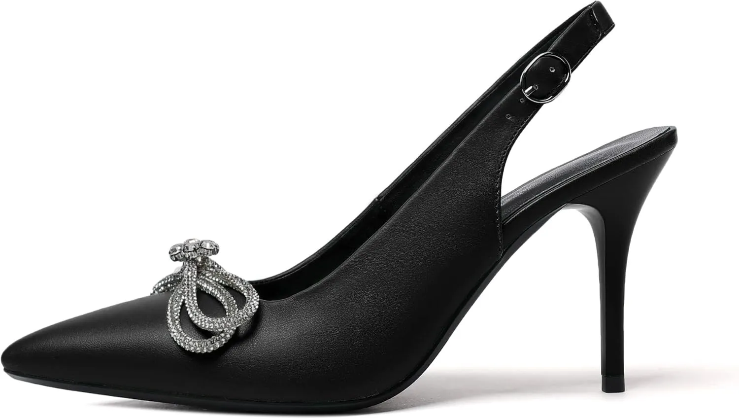 Zamikoo Women's High Heel Slingback Pumps Pointed Toe Ankle Strap Stiletto Heels Comfort Chic Heeled Shoes for Party Evening Dresss