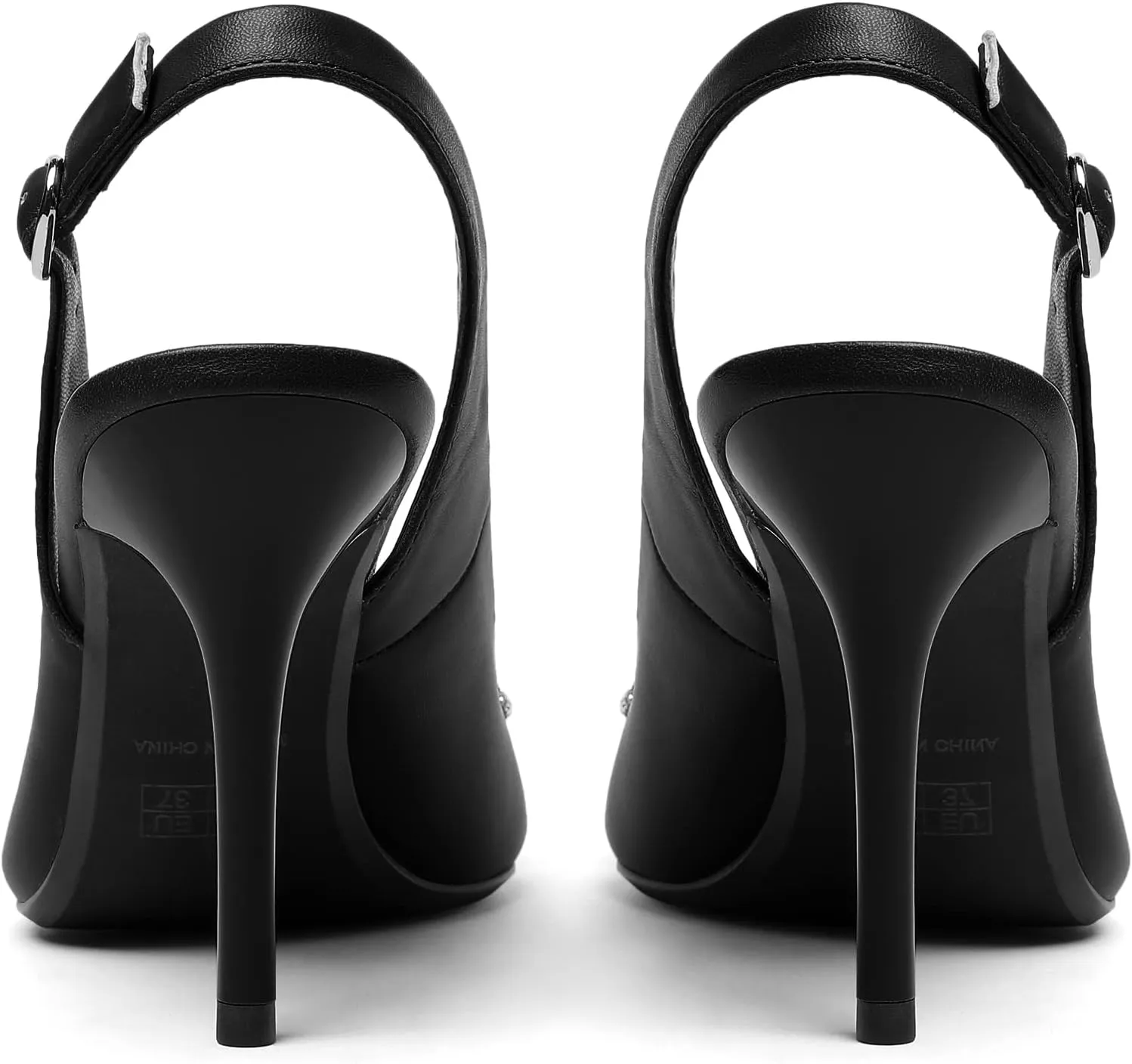 Zamikoo Women's High Heel Slingback Pumps Pointed Toe Ankle Strap Stiletto Heels Comfort Chic Heeled Shoes for Party Evening Dresss