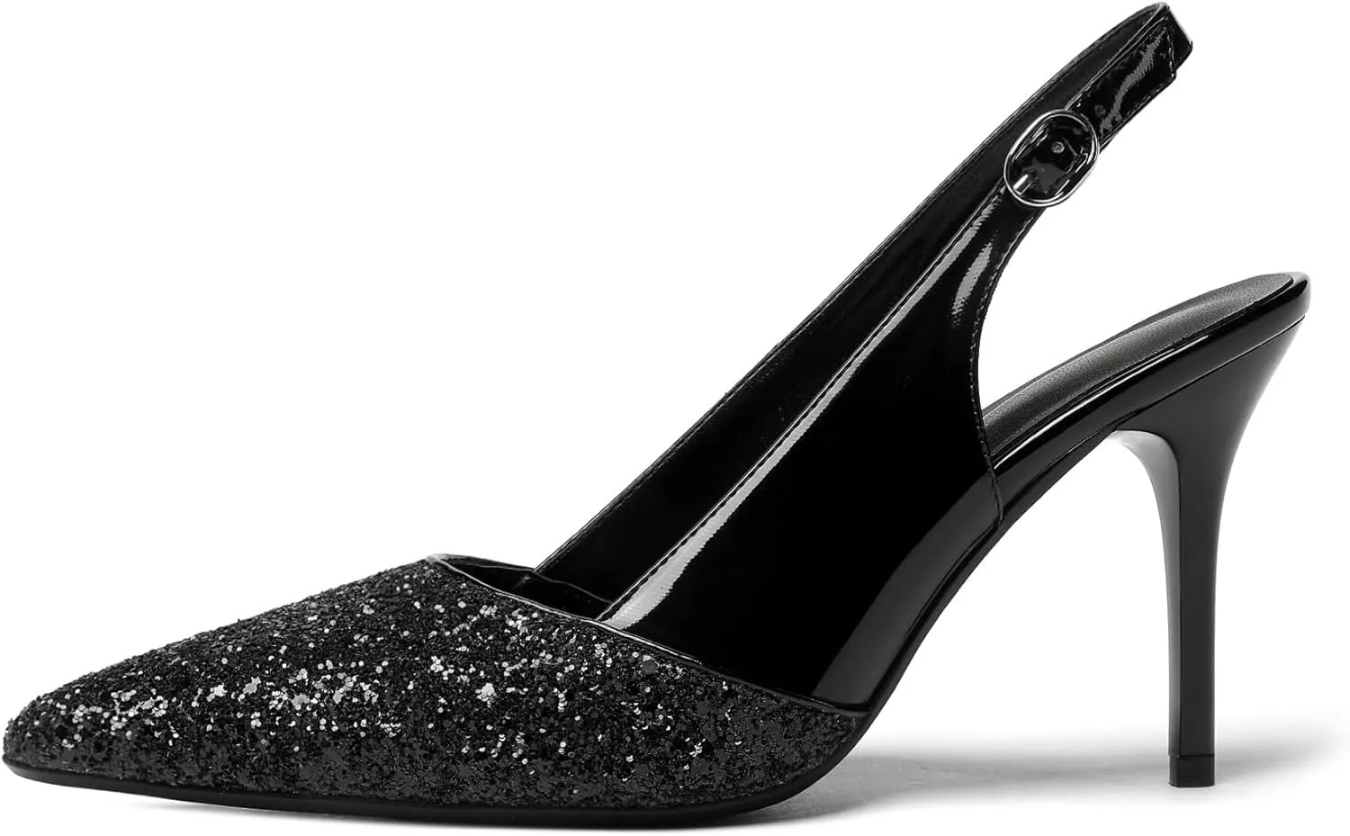Zamikoo Women's High Heel Slingback Pumps Pointed Toe Ankle Strap Stiletto Heels Comfort Chic Heeled Shoes for Party Evening Dresss