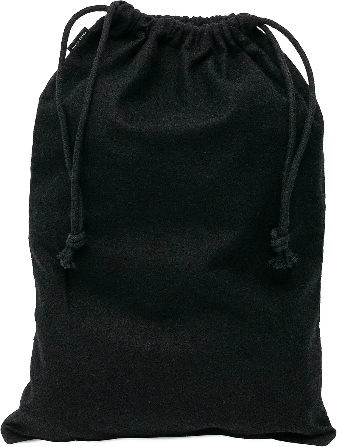 ZENPAC Shoe Bags for Storage, Black Duster Flannel Drawstring Pouch, Washable Breathable Cotton Fabric Cloth for Boots, Travel, Luggage, 12x17 2 Pack