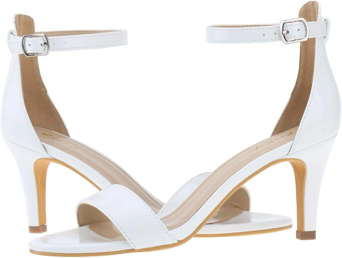 ZriEy Women's Heeled Sandals 4 Inches Open Toe Stiletto High Heels Ankle Strap Fashion Bridal Party Wedding Pump Shoes