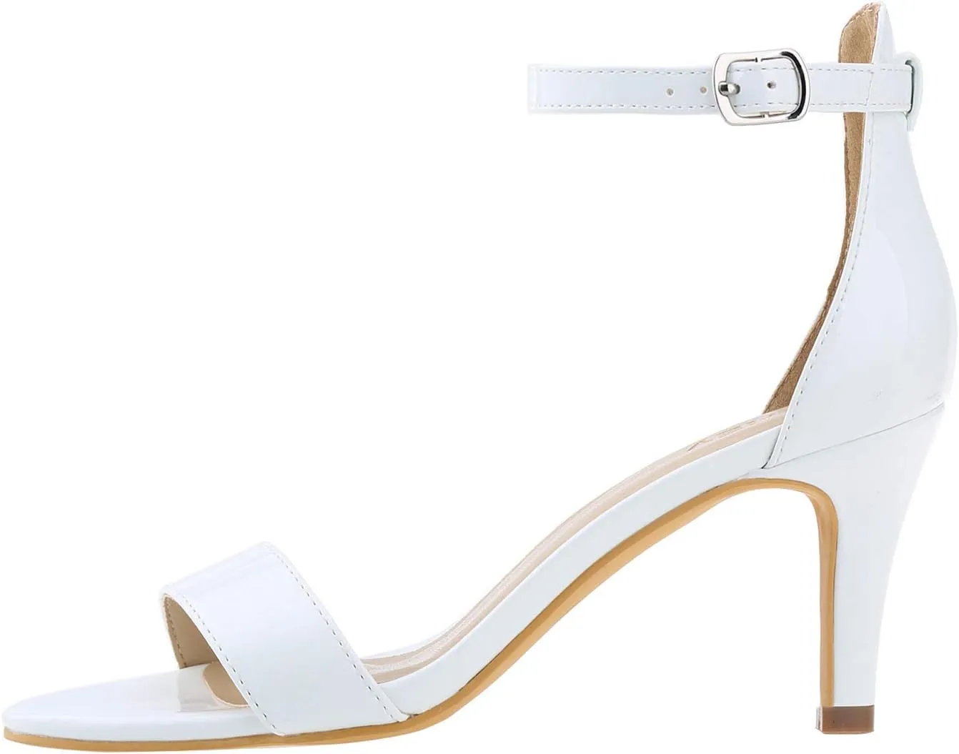 ZriEy Women's Heeled Sandals 4 Inches Open Toe Stiletto High Heels Ankle Strap Fashion Bridal Party Wedding Pump Shoes