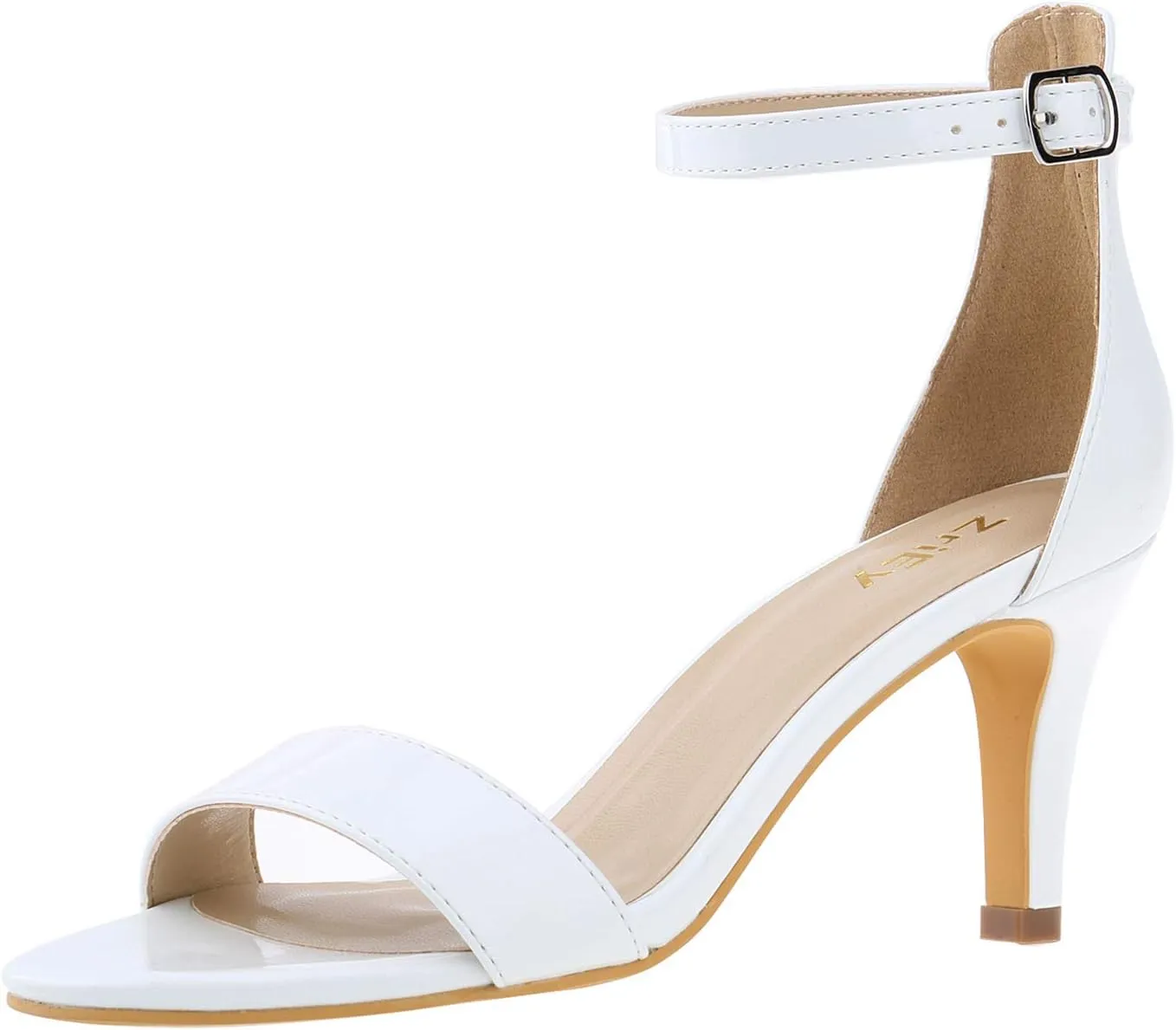 ZriEy Women's Heeled Sandals 4 Inches Open Toe Stiletto High Heels Ankle Strap Fashion Bridal Party Wedding Pump Shoes